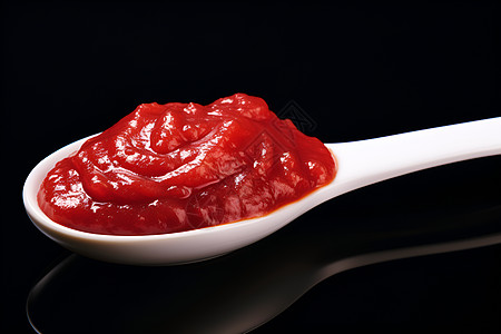 勺子里的番茄背景图片