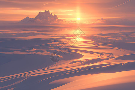 北极的日落图片