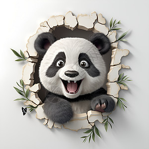 微笑的小熊猫图片