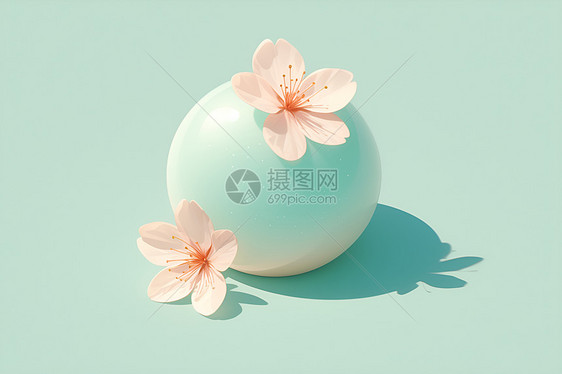 圆球与花朵图片