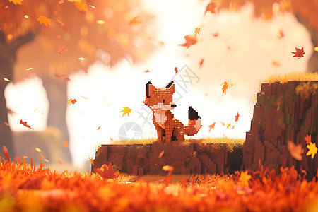 秋日里的狐狸图片