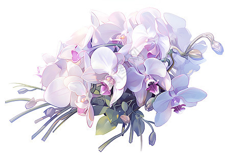 淡紫兰花图片