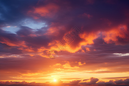 夕阳余晖背景图片