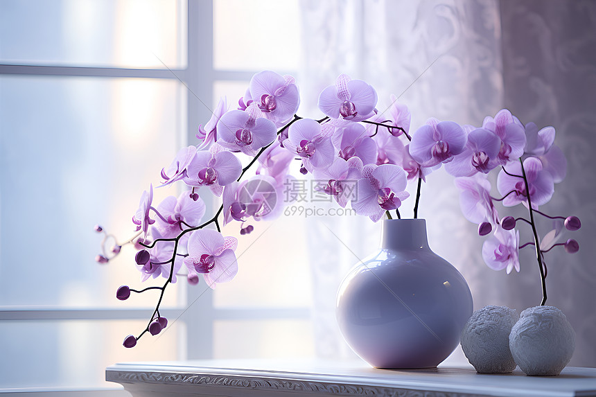 紫色的兰花图片