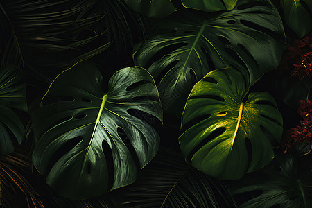 热带植物的艺术绿景图片