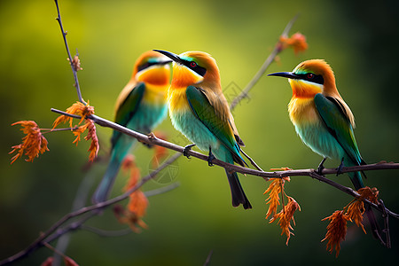 色彩斑斓的鸟儿图片