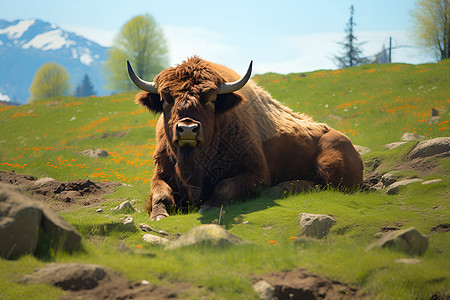 草原上的大牛图片