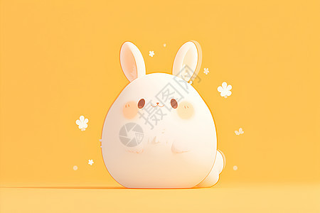 一只白兔子图片