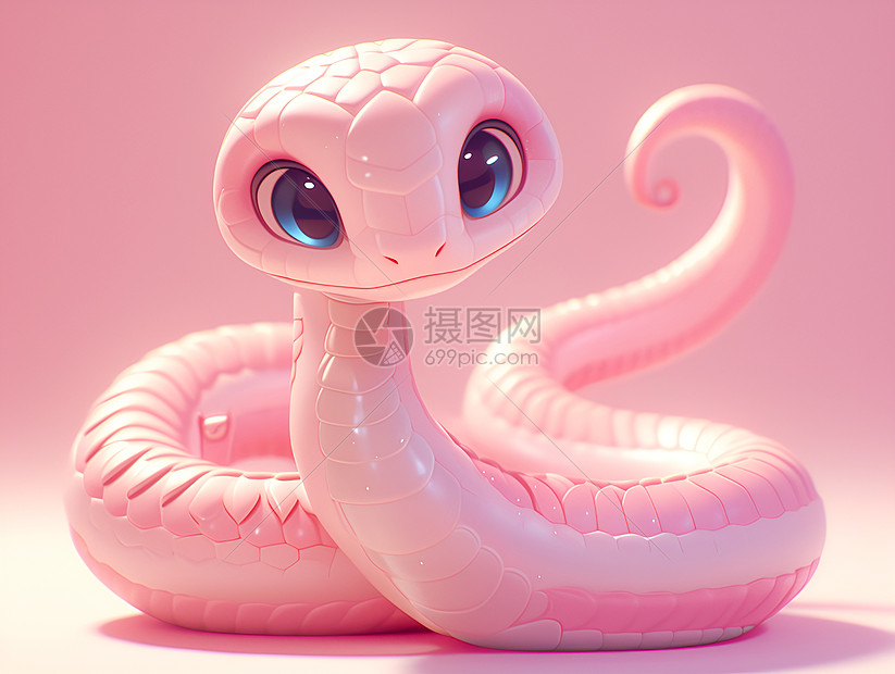 粉色梦幻蛇玩具图片