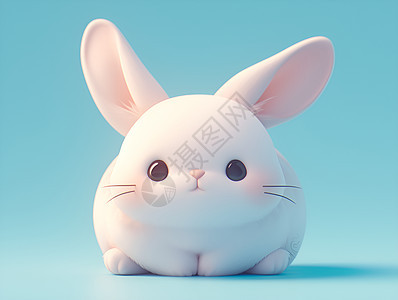 梦幻可爱的白兔子图片