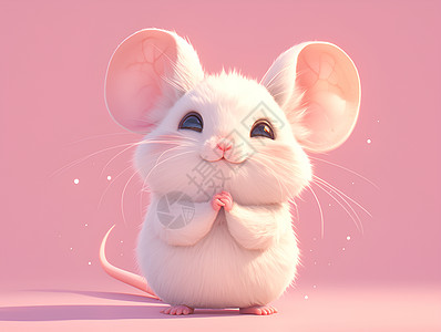 梦幻的白色老鼠图片