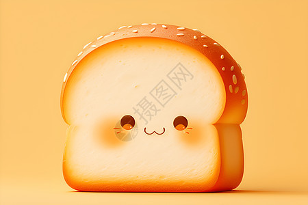 可爱的面包插画图片