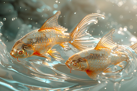 波光里的金鱼图片