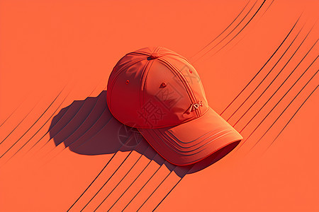 简约的红色棒球帽图片