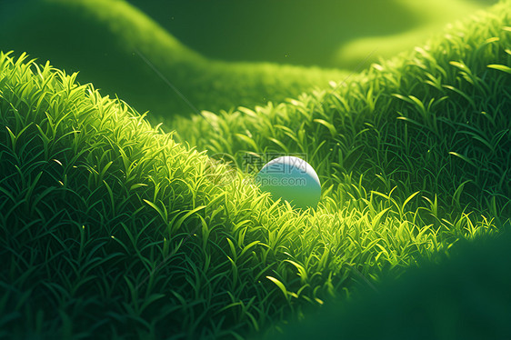 草地的高尔夫球图片
