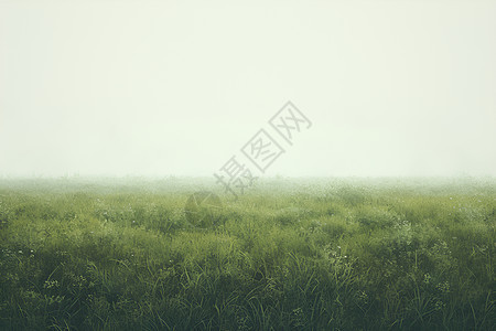 迷雾中的田野图片