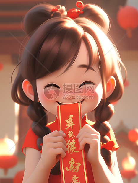 微笑的小女孩图片