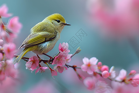 花朵和鸟图片