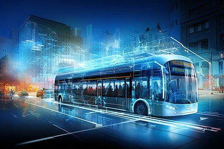 未来的科技公交车图片