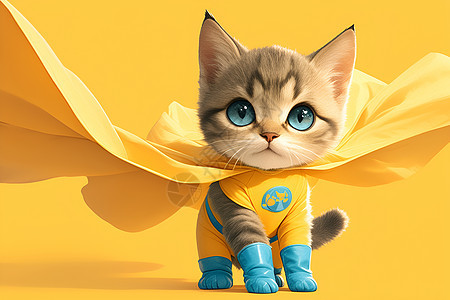 小猫超级英雄图片