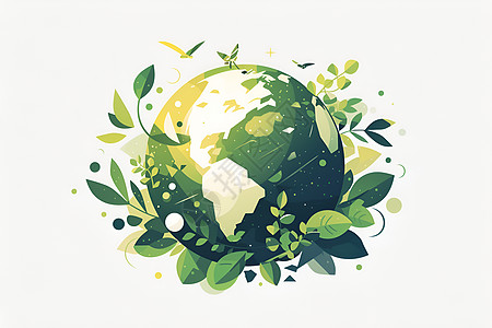 设计的地球绿植图片