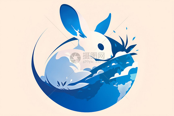 设计的兔子徽标图片
