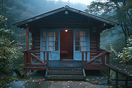 森林小屋图片