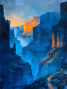 奇幻的峡谷悬崖图片