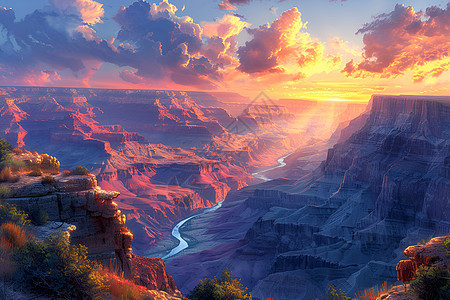 峡谷的风景图片