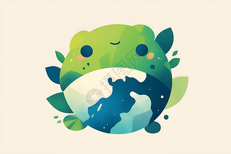 青蛙环绕地球图片