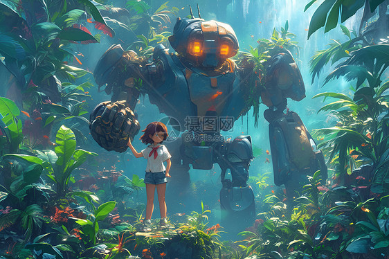 神奇少女与机器穿越丛林图片