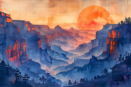 日落时的大峡谷图片