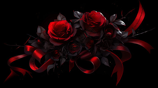 神秘的暗红玫瑰图片