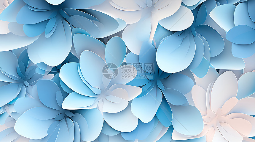 浅蓝色的花朵图片