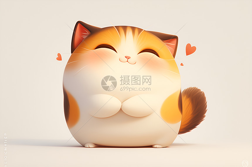 开心微笑的猫咪图片