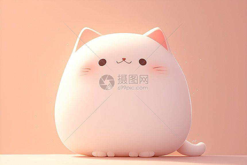 白白胖胖的猫咪图片