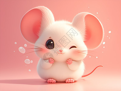 萌萌的小老鼠图片