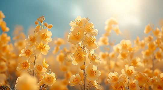 手绘花海醉美春季花海背景