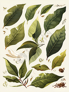 翠绿的茶叶图片