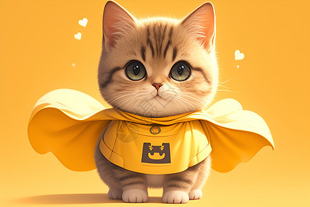 可爱小猫超级英雄图片