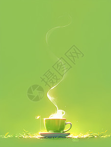 清新的绿茶飘香图片
