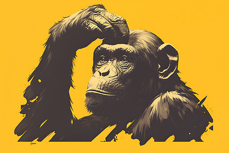 大猩猩图标背景图片