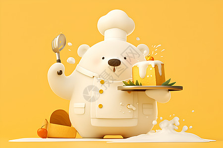 白熊厨师图片