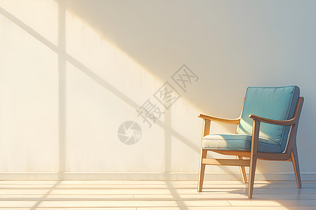 阳光洒满的木椅高清图片
