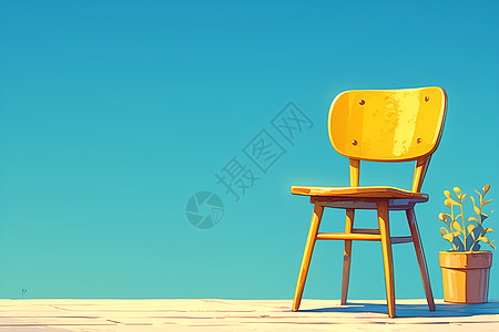 阳光明媚背景前的木椅图片