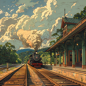 蒸汽式火车图片