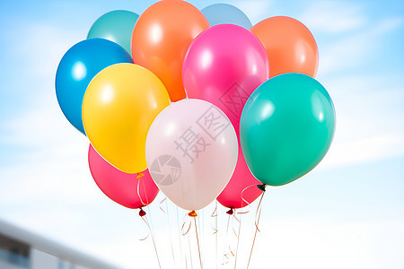 彩色的漂浮物气球图片
