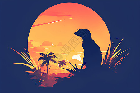 日落时的海狮图片
