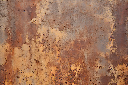 金属生锈金属墙壁上的锈斑背景