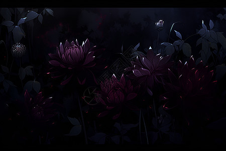 幽暗的花园花朵图片